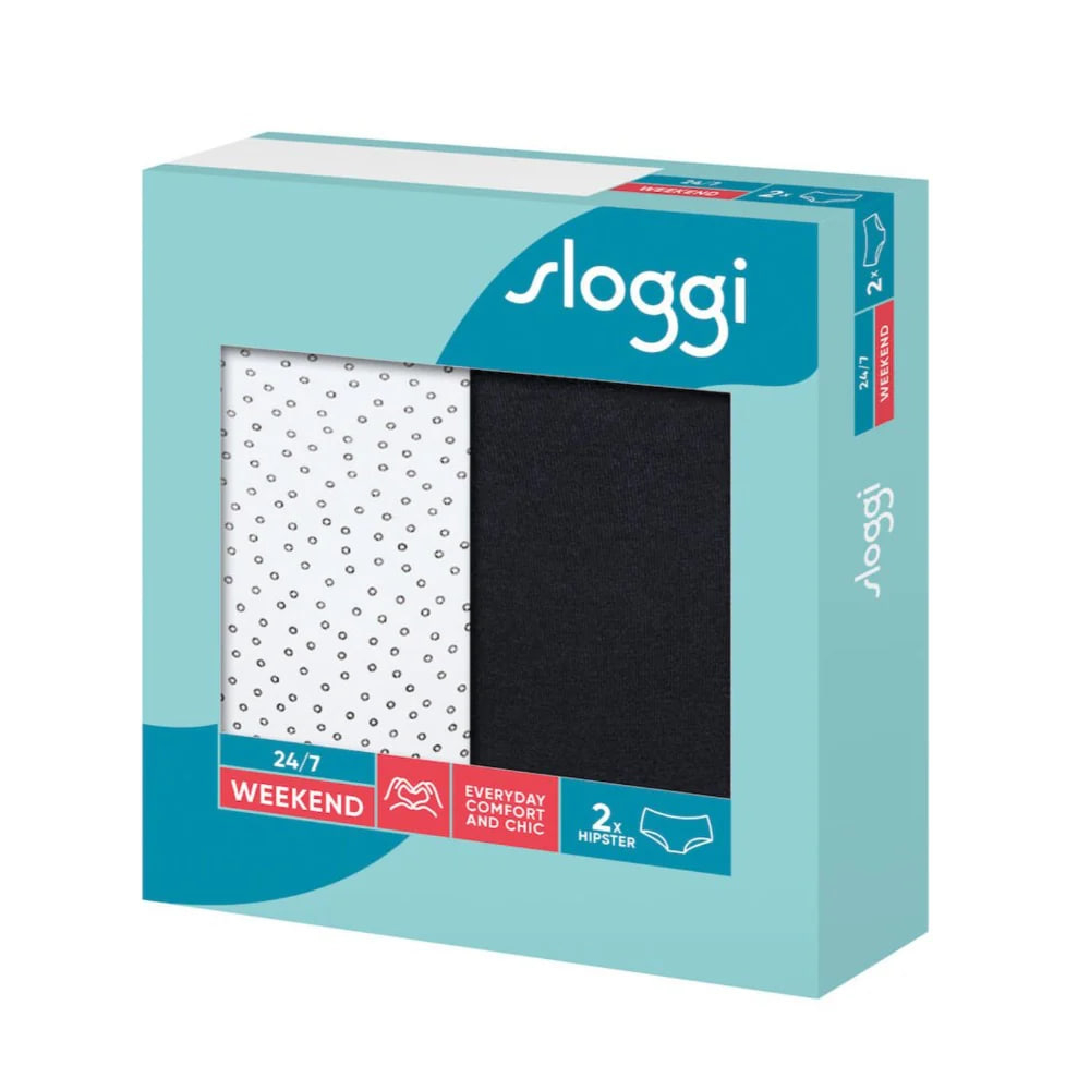 Трусы женские Sloggi 24/7 Weekend Hipster 2шт