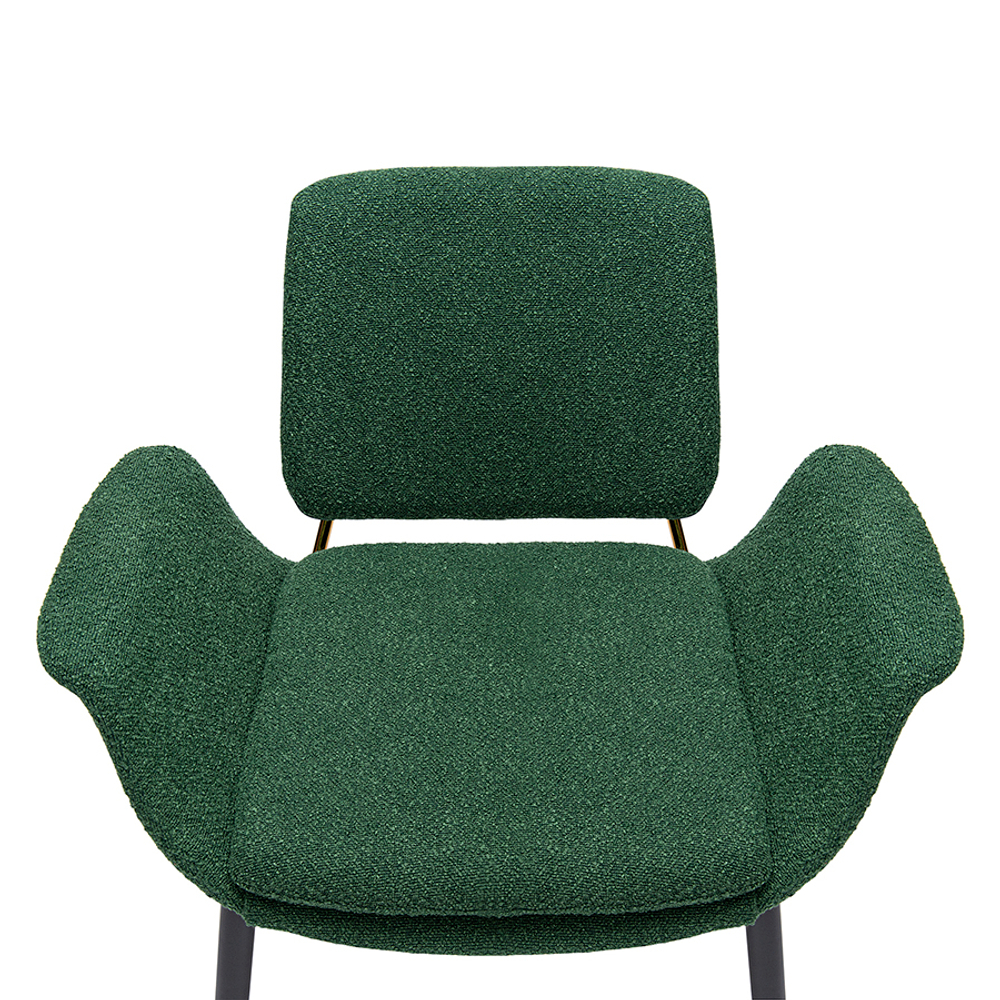 Лаунж-кресло Bergenson Bjorn Hilde, букле, темно-зеленое