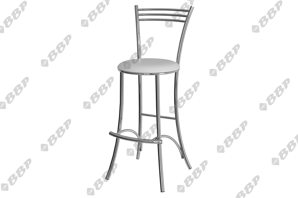 Стул Трио Барный каркас хром белый крокодил