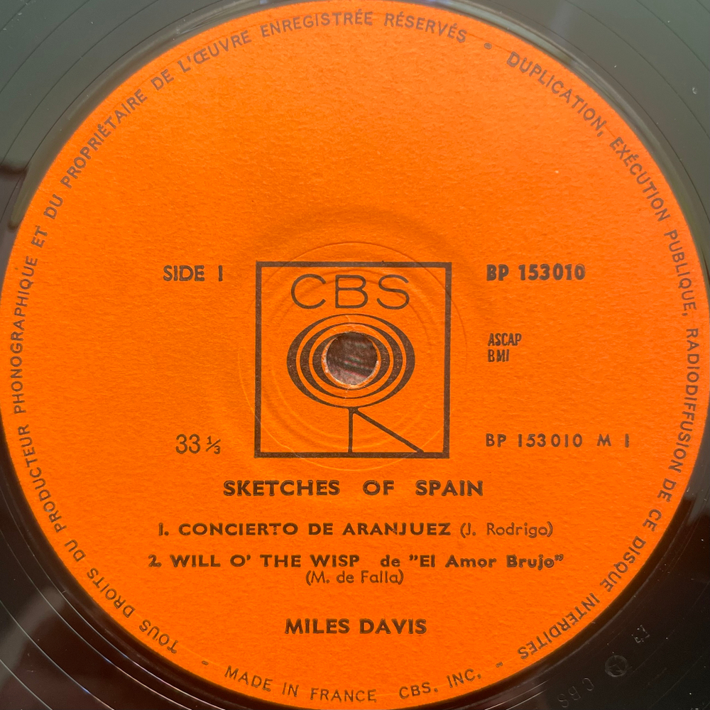 Miles Davis ‎– Sketches Of Spain (Франция 1963г.)