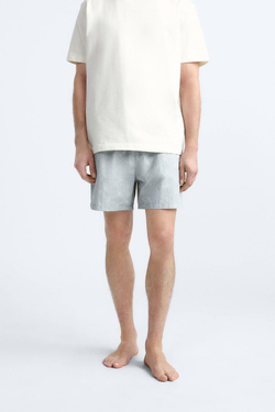 ZARA ПЛАВКИ С ЦВЕТОЧНЫМ ПРИНТОМ, ГОЛУБОЙ