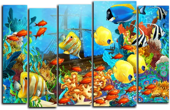 Модульная картина "Море в красках"