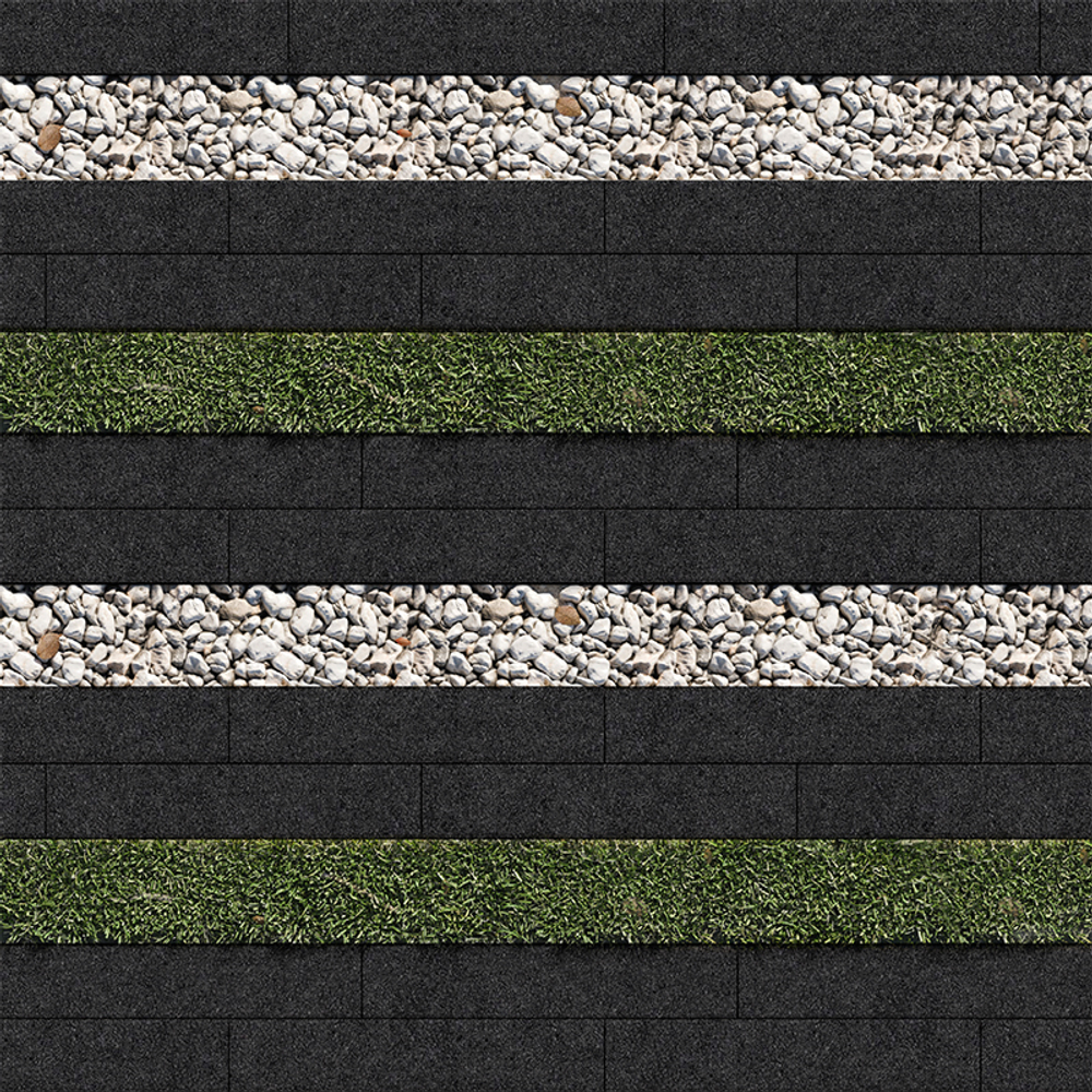 Тротуарная плитка ГАЗОННАЯ РЕШЕТКА - Стоунмикс Черный