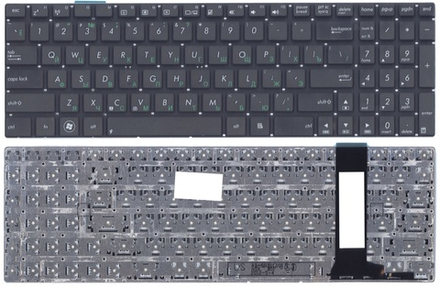 Клавиатура для ноутбука Asus G56, N56, N76, R500, U500 Series (Черная, без рамки)