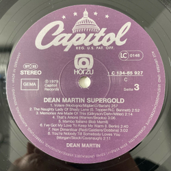Винтажная виниловая пластинка LP Dean Martin Supergold (Германия 1979)