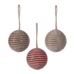 Набор елочных украшений Rustic diamonds из коллекции New Year Essential, 3 шт.