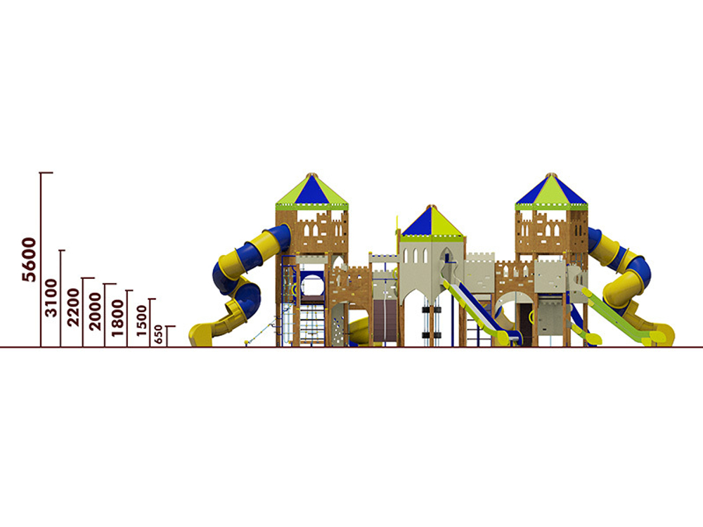 Игровой комплекс для детей 6-12 лет для уличной площадки