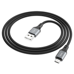 Кабель HOCO X86 USB-microUSB 2.4A 1м Silicone Black