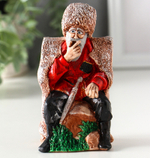 Фигурка кавказ Дух гор гипсовая, 12.3*7*6.5 см., красная