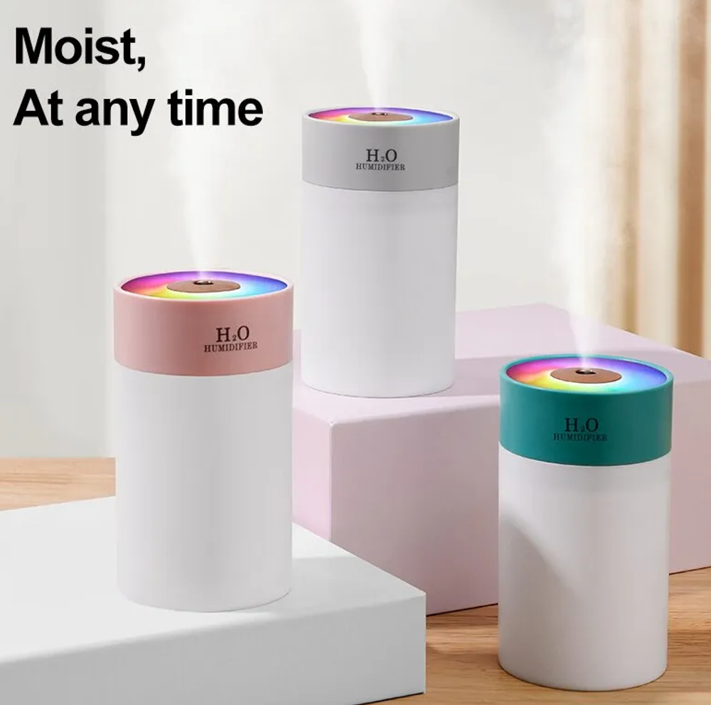Ультразвуковой USB увлажнитель и очиститель воздуха Humidifier H2O с подсветкой