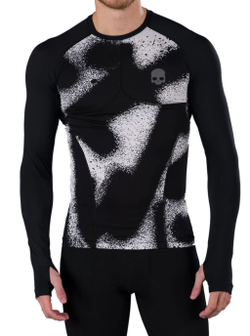 Термобелье Hydrogen Spray Mesh Second Skin Long Sleeve - white/black