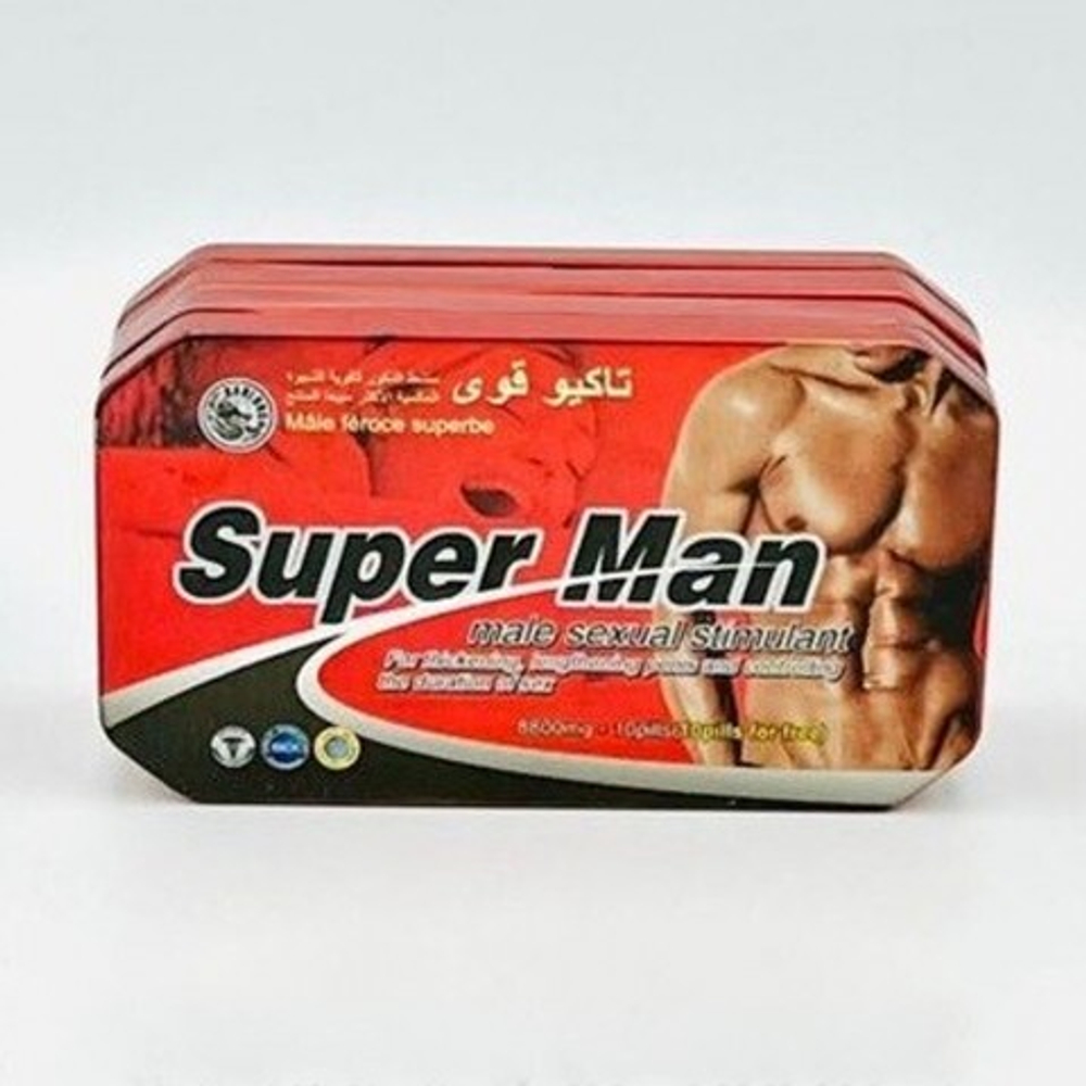 Возбуждающее средство для мужчин Super Man c витамином - (10 + 10)