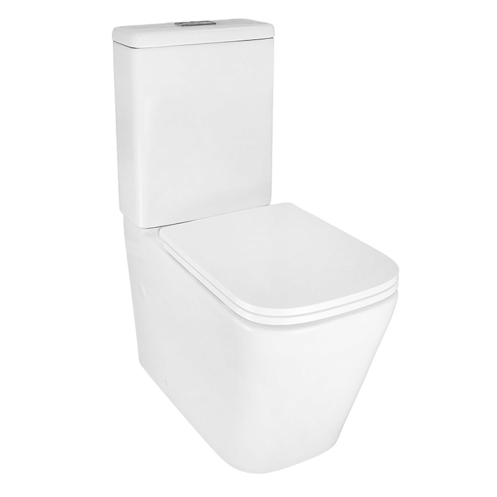 Унитаз-компакт Azario SAVIA 370х640х810 напольный, безободковый, система смыва Rimless, с быстросъемным сиденьем "Микролифт" (AZ-8303D-s)