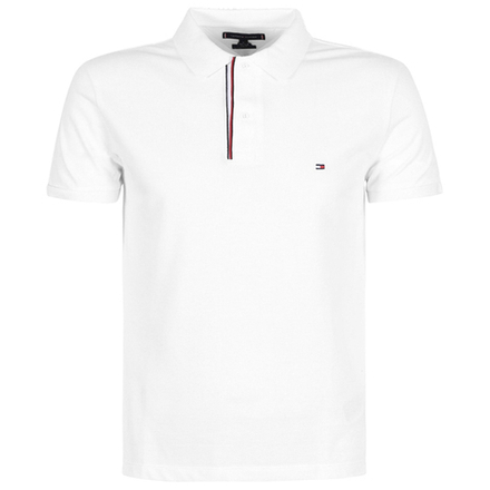 Теннисное поло Tommy Hilfiger Essential RWB Detail Slim Polo - white