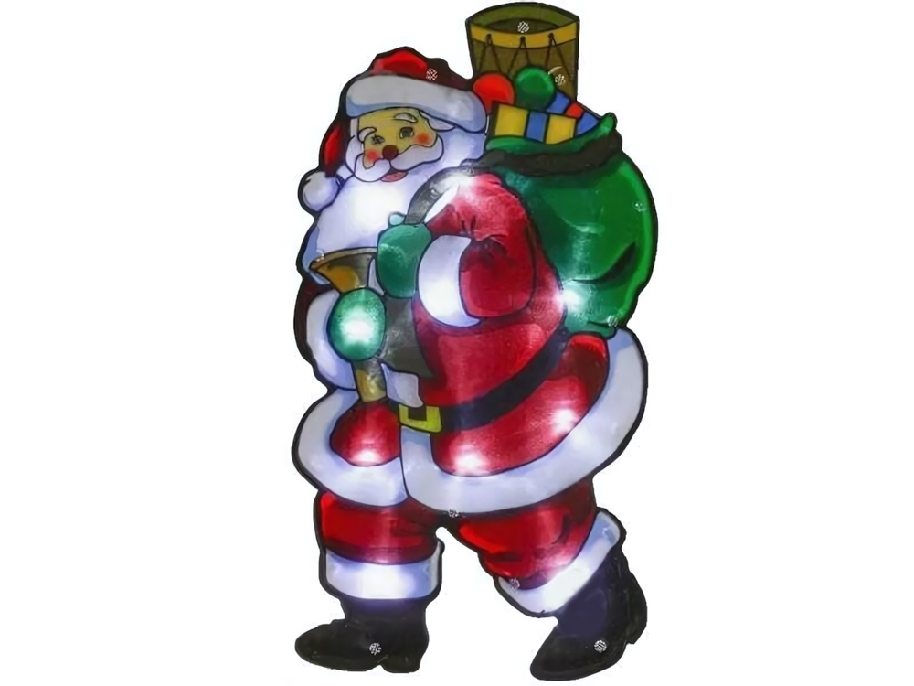 Гирлянда-панно "Дед Мороз" 20 цветных ламп, 44см, ПВХ цветной, К270