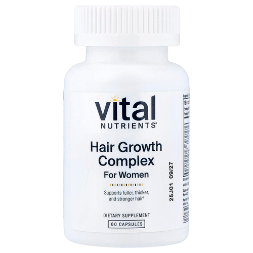 Vital Nutrients, комплекс для роста волос для женщин, 60 капсул