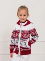 Кофта вязаная на молнии