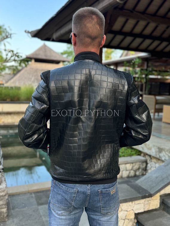 Мужская куртка из кожи крокодила Philipp Plein JT-130