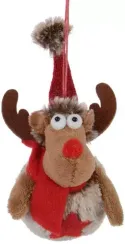 Елочное украшение Олень в колпаке 6*12 см, Kaemingk (611845)