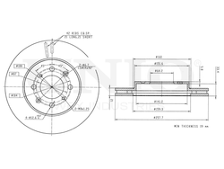 Диск тормозной передний UNIO BRD-20340
