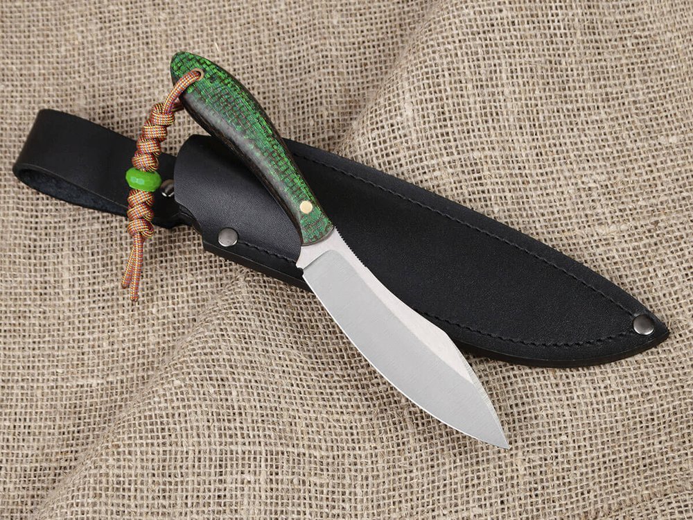 Нож для бушкрафта "Канадец", сталь VG-10/Elmax, рукоять микарта (хамелеон)