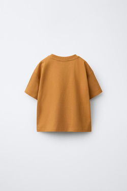 ZARA ФУТБОЛКА С ПРИНТОМ, ОХРА