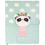 Дневник 1-4 класс 48 л., обложка кожзам (твердая), застежка, ЮНЛАНДИЯ, "ПАНДА", 105956