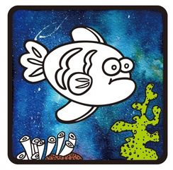 Коралловый риф-аппликация цветной фольгой, MH003