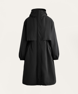 Oysho Водонепроницаемый длинный плащ с подкладкой FELLEX® AEROGEL 10K, черный