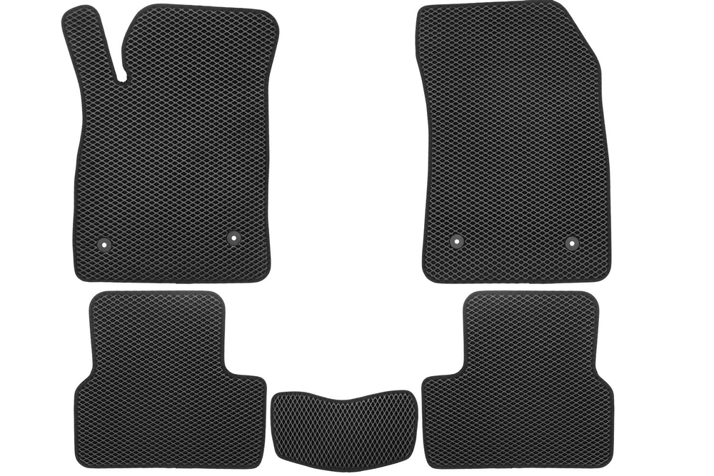 Коврики в салон для CHEVROLET Cruze 2008-2016 I, Ir, 2008-2016 (черная окантовка), 5шт. арт.EVA.B.0500801322110K