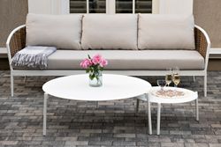 "Тоскана" лаунж-зона из искусственного ротанга, цвет соломенный