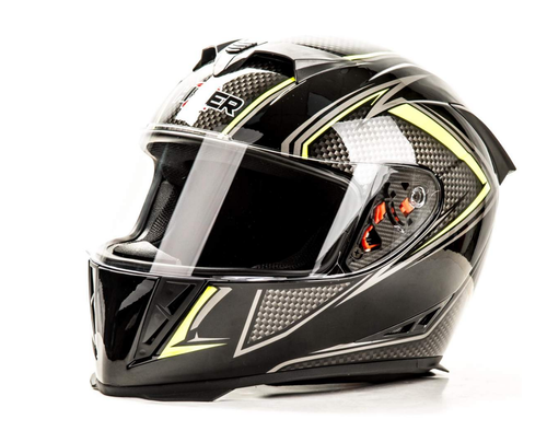 Шлем мото интеграл HIZER J5311 №1 (XL) black/lemon