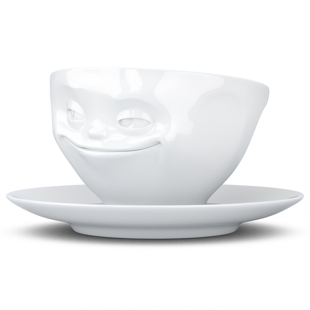 Чайная пара tassen grinning, 200 мл, белая