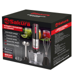 Блендерный набор SA-6250SBK 800Вт, 2 скорости, черный/красный