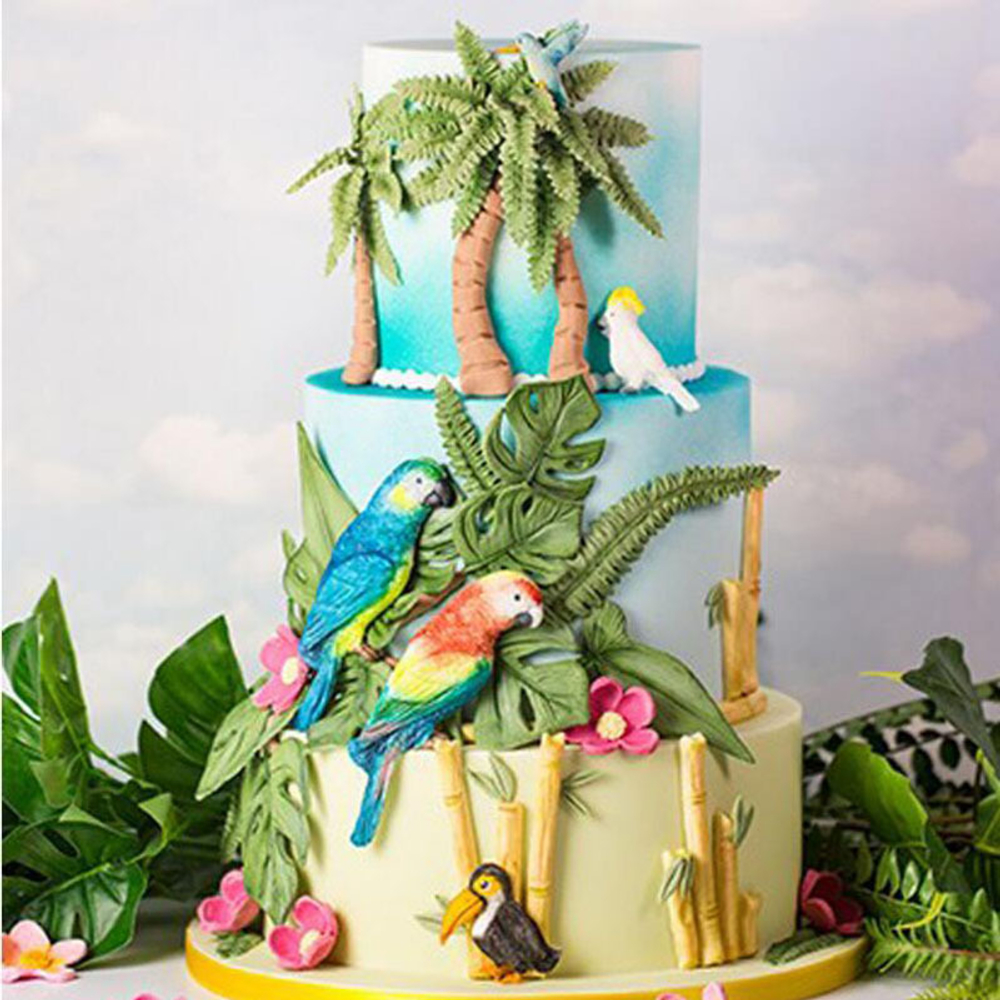 Молд прямоугольный "Фламинго и райские птицы"