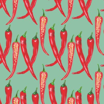 Красный острый перец чили