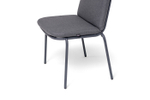 "Кастелло" стул из стали темно-серый (RAL7024) муар, ткань темно-серая 027