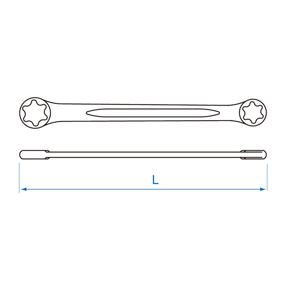 Ключ накидной TORX E-стандарт E6 x E8 KING TONY 19200608