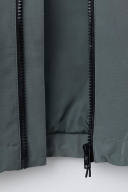 ZARA КУРТКА С НАДПИСЬЮ WATER REPELLENT, СТАЛЬНОЙ