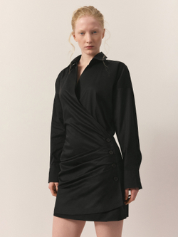 Платье-рубашка со складками