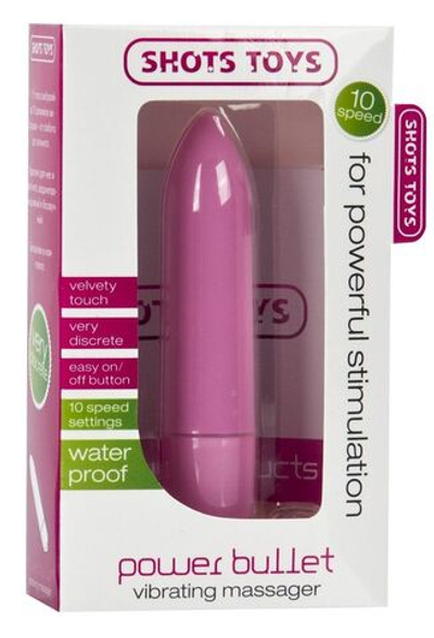 Розовая удлинённая вибропуля Power Bullet Pink - 8,3 см. (Цвет: розовый)