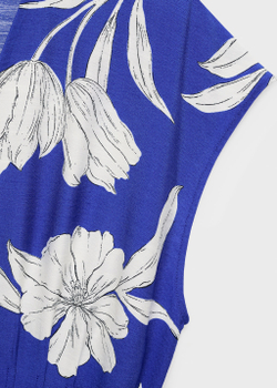 Длинный комбинезон с принтом и поясом