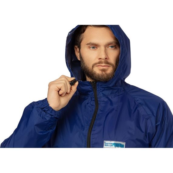 Плащ влагозащитный Waterproof Line Poseidon WPL ПВХ на молнии синий