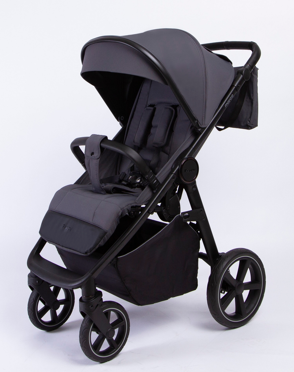Коляска прогулочная Peppy Marco (dark grey)