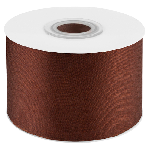 Лента атласная (5 см*22,85 м) Шоколадный, 1 шт.