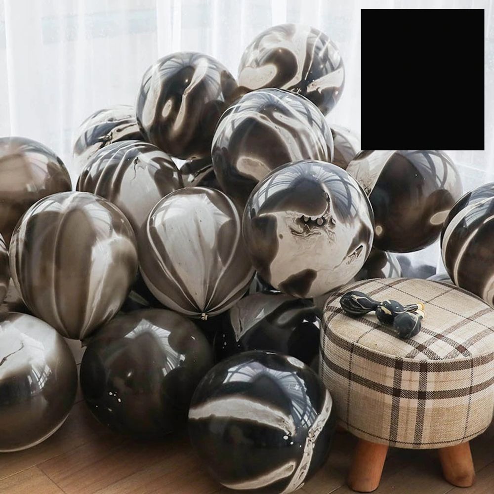 Шар (12"/30 см) Черный, агат 50 шт.