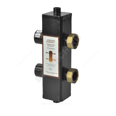 Распределитель гидравлический сталь до 90 кВт Ду 32 1 1/4" ВР 1 1/2" нак/г м/о 110мм ASKON ТГРТК 80/80/32