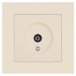 Розетка Intro Accent 6-301-02 TV одиночная, IP20, СУ, слоновая кость | Intro