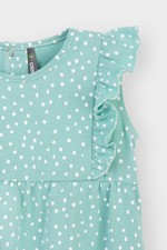 КР 6408/мятный зеленый,крапинки к361 полукомбинезон для девочки