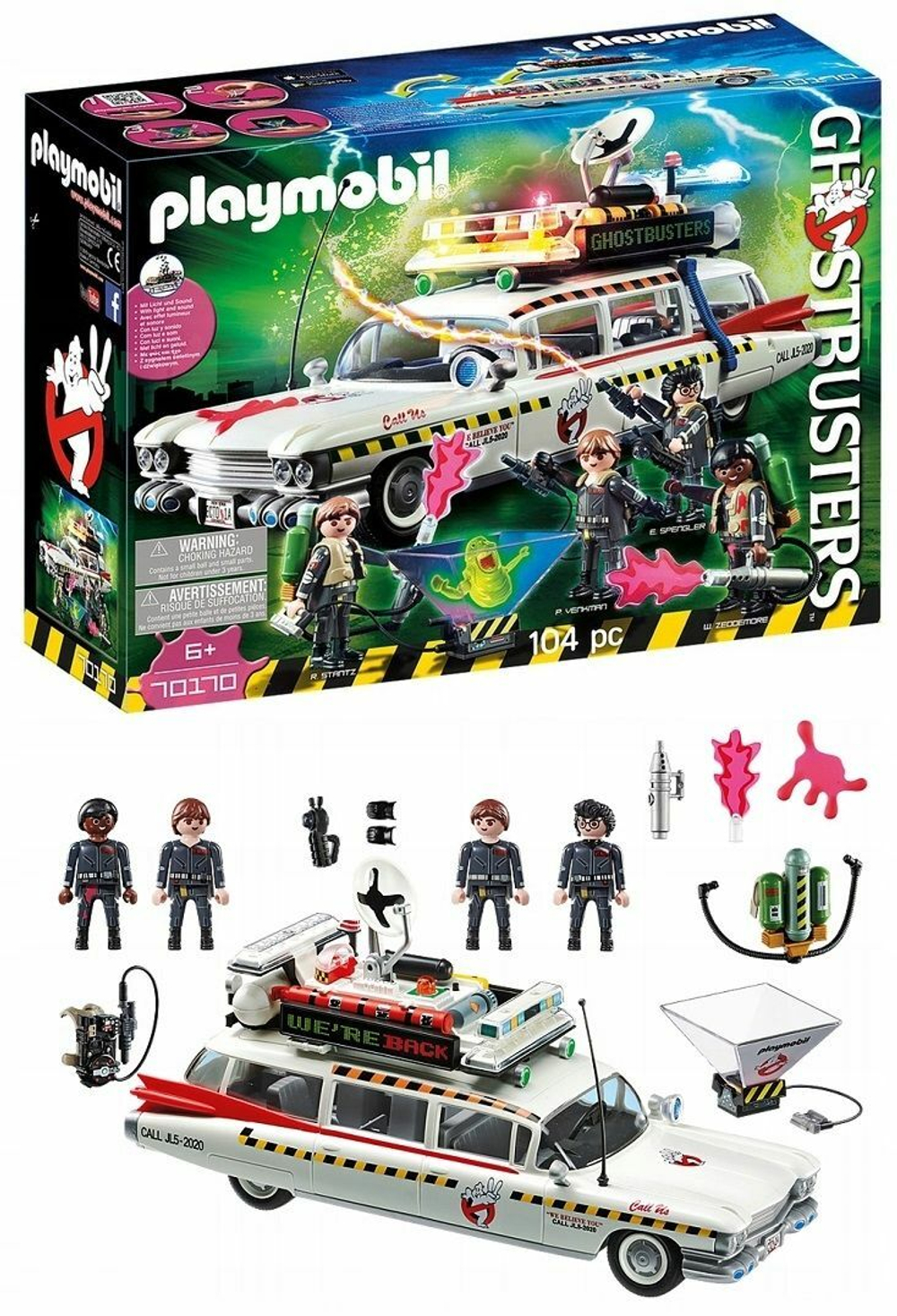 Конструктор Playmobil Ghostbusters - Охотники за привидениями/ Автомобиль  ЭКТО-1А - Плеймобиль 70170 купить в Москве | Доставка по России.